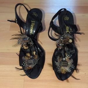 J. Renee suede t-strap heels, size 7.5